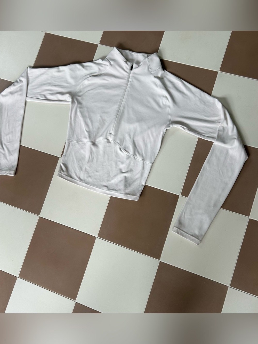 Varley Helena Mid Layer White Half Zip Performance Top Size S - Picture 5 of 10